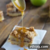 Gooey Caramel Apple Pie Bars 3 Caramel Apple Pie Bars - shortbread crust, baked apples, streusel and caramel...what is not to love!