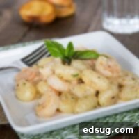 Gnocchi Shrimp Scampi - dinner is ready in less than 15 minutes, and tastes like it came from a restaurant.