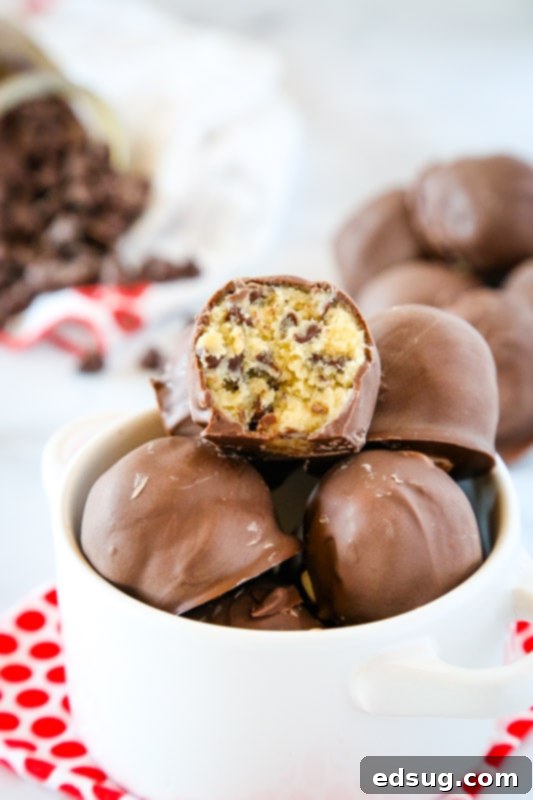 Decadent Cookie Dough Truffles 3 Edible Cookie Dough is addicting and perfectly safe to eat.