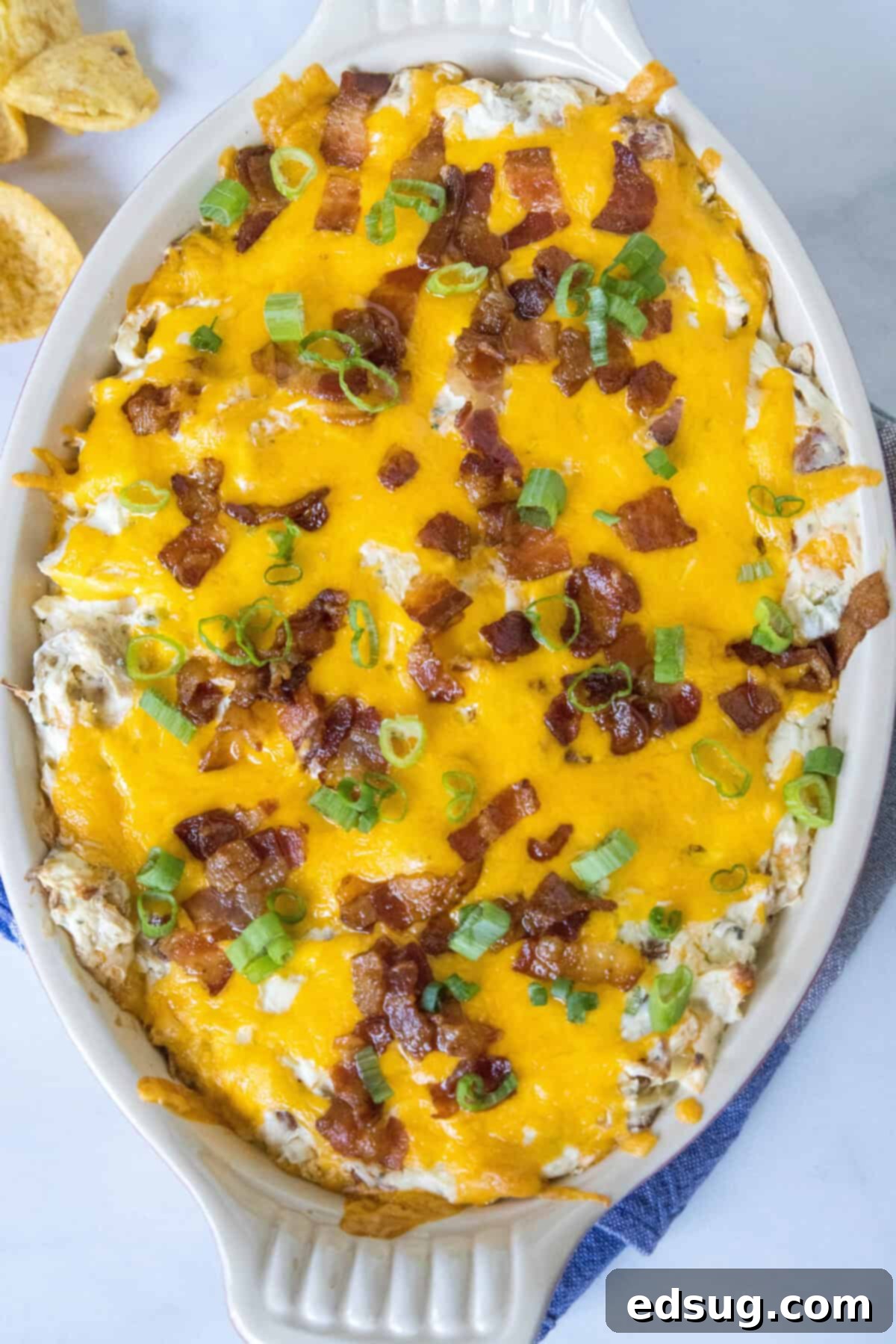 baking dish with chicken bacon ranch dip
