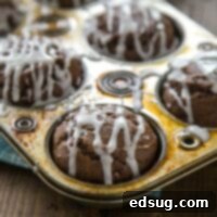 Chocolate Pumpkin Muffins with Pumpkin Spiced Glaze