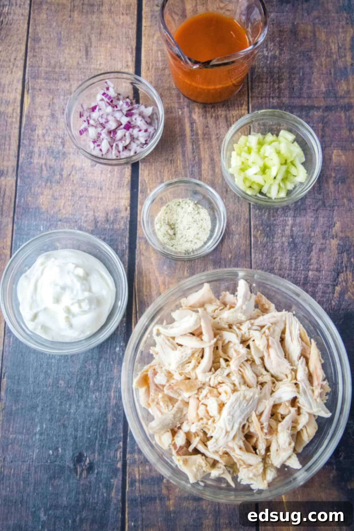 Fiery Buffalo Chicken Salad 3 buffalo chicken salad ingredients