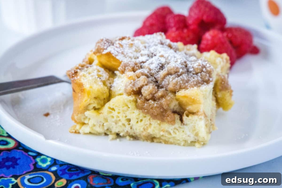 Sleep-In French Toast Casserole 7 This Overnight French Toast Casserole is rich, sweet, and perfectly fluffy with a golden, cinnamon-sugar topping. Prepped the night before for an easy, crowd-pleasing breakfast!