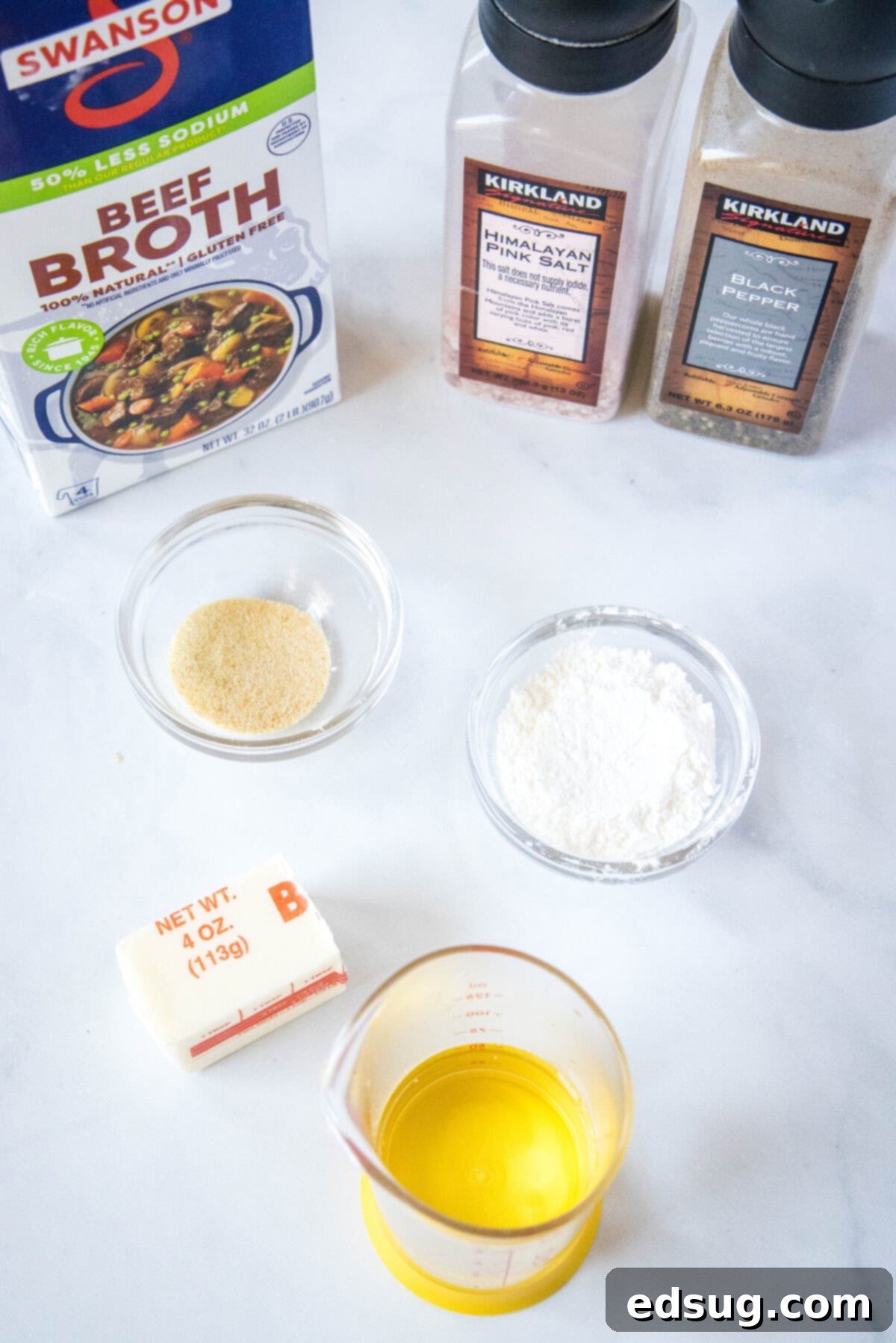 Hearty Pan Gravy 3 close up of gravy being served over mashed potatoes