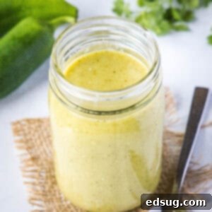 Authentic Green Enchilada Sauce 10 close up green enchilada sauce in a jar