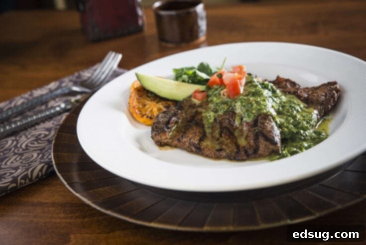 Flat Iron Steak with Chimichurri Sauce {Dinners, Dishes, and Desserts}