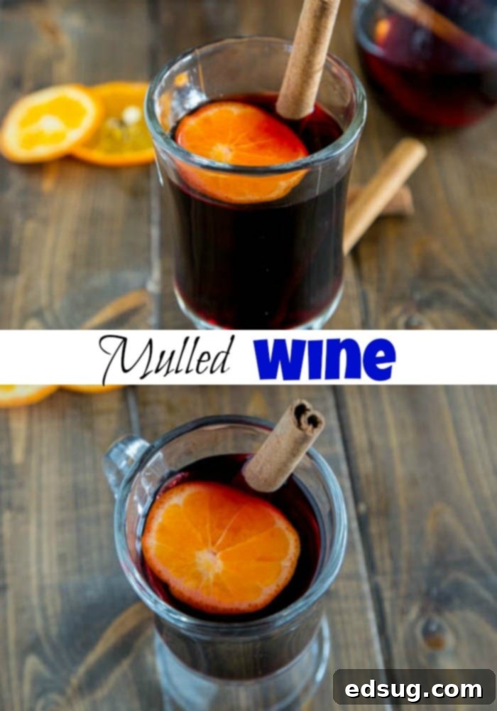 Spiced Mulled Wine - a winter favorite! Warm spices with a hint of orange make for a great holiday drink.