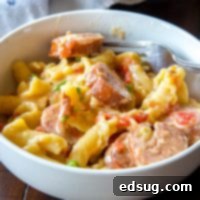 Hearty Skillet Sausage Pasta 4 Sausage Pasta Skillet is a quick and easy one pot meal the whole family will love. Creamy, cheesy, sausage pasta dinner.