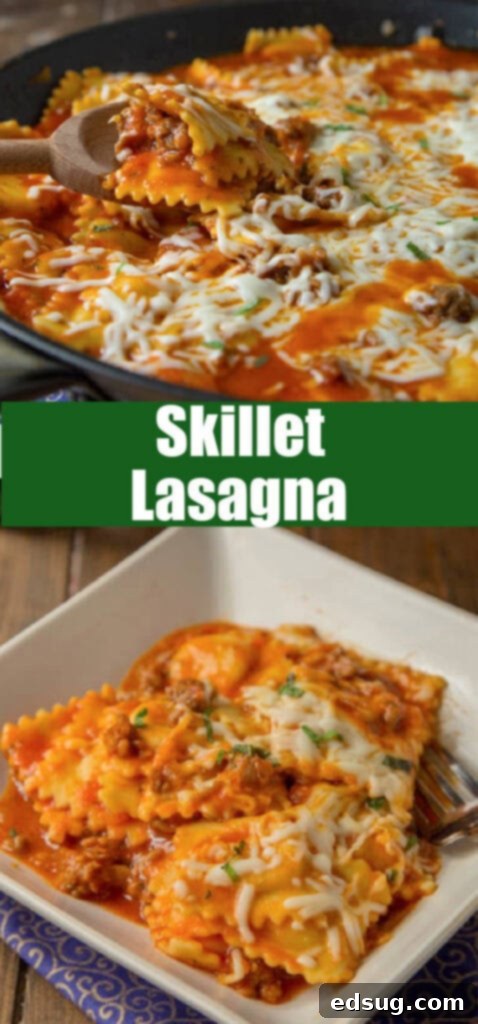 Effortless One-Pan Lasagna 2 lasagna made with ravioli up close