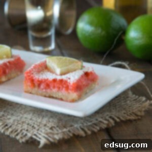 strawberry margarita bars close up