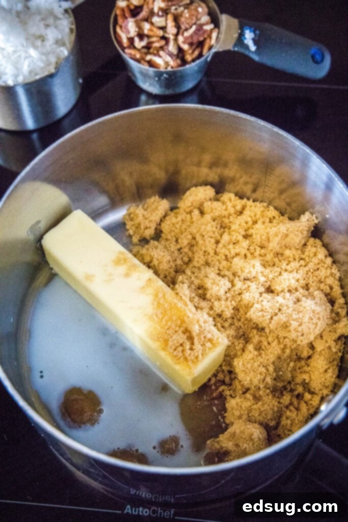 Warm Spiced Oat Bake 4 topping for oatmeal cake being prepared in a pan