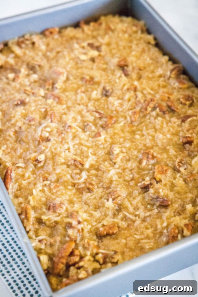 Warm Spiced Oat Bake 5 oatmeal cake with topping in the pan, ready to be served