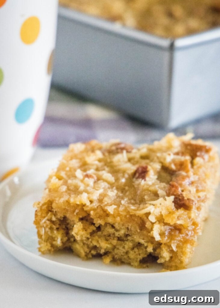 Warm Spiced Oat Bake 6 slice of oatmeal cake with streusel topping on a white plate