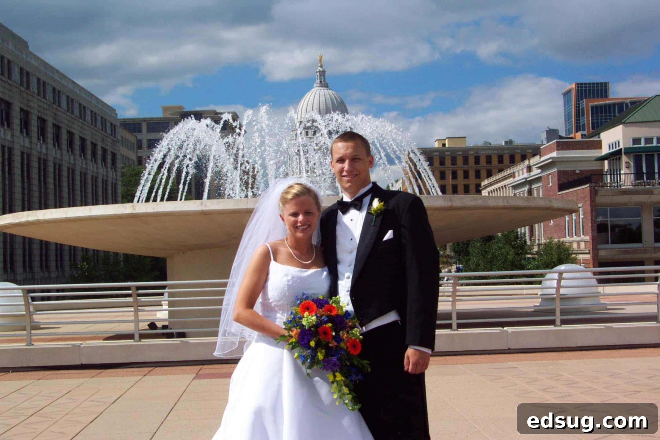 Wedding photo of the couple