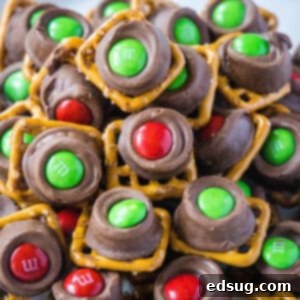 cropped close up rolo pretzels arranged on a plate